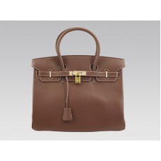 Hermes Birkin 35cm Clemence Barenia With Golden Hardware