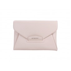Givenchy Antigona Envelope Clutch Grained Leather Cream