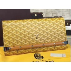 Goyard Chevron Monte Carlo Bois Clutch Yellow Goyard Chevron Monte Carlo Bois Clutch Yellow