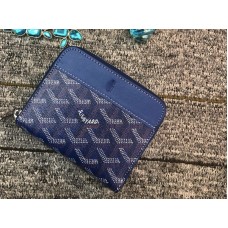 Goyard Chevron Small Zip Wallet Blue Goyard Chevron Small Zip Wallet Blue
