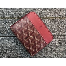 Goyard Chevron Small Zip Wallet Burgundy Goyard Chevron Small Zip Wallet Burgundy