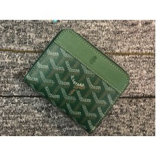 Goyard Chevron Small Zip Wallet Green Goyard Chevron Small Zip Wallet Green