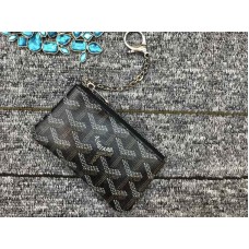 Goyard Coin Purse Keychain Black Goyard Coin Purse Keychain Black