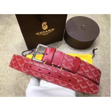 Goyard Chevron Goyardine Leather Belt Red Goyard Chevron Goyardine Leather Belt Red
