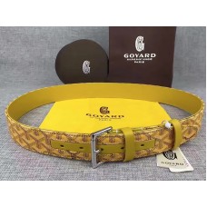 Goyard Chevron Goyardine Leather Belt Yellow Goyard Chevron Goyardine Leather Belt Yellow