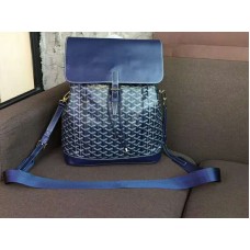 Goyard Goyardine Calfskin Alpin Backpack Blue Goyard Goyardine Calfskin Alpin Backpack Blue