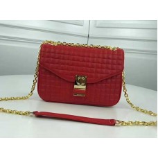 Celine Medium C Bag In Quilted Calfskin Red