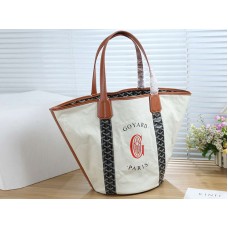 Goyard Belharra Biarritz Reversible Tote Brown And Black