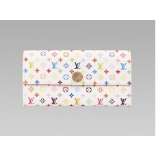 Louis Vuitton Monogram Multicolore White Sarah Wallet Citron