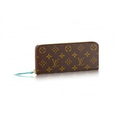 Louis Vuitton Monogram Clemence Wallet Turquoise