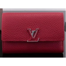 Louis Vuitton Taurillon Leather Capucines Compact Wallet Rubis m62158